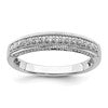 14k White Gold 1/5 carat Diamond Complete Wedding Band