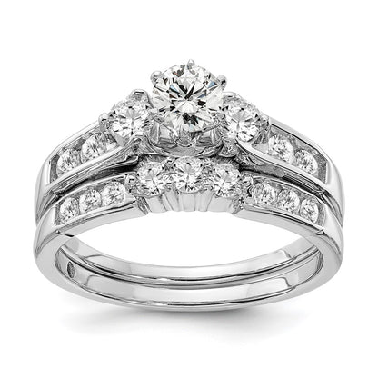 14k White Gold 5/8 carat Lab Grown Diamond VS/SI+ G+ Complete Round Size 7 Engagement Ring