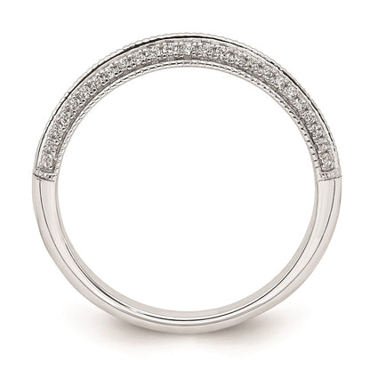 14K White Gold 1/5 carat Diamond Complete Wedding Band