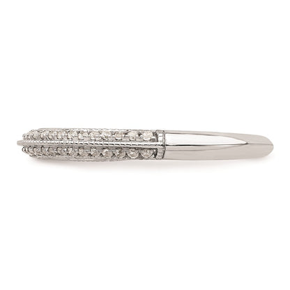 14K White Gold 1/5 carat Diamond Complete Wedding Band