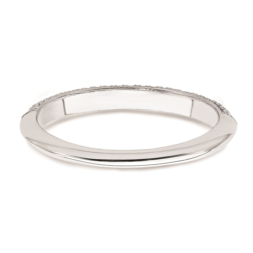 14K White Gold 1/5 carat Diamond Complete Wedding Band