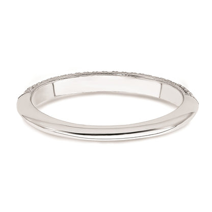 14K White Gold 1/5 carat Diamond Complete Wedding Band