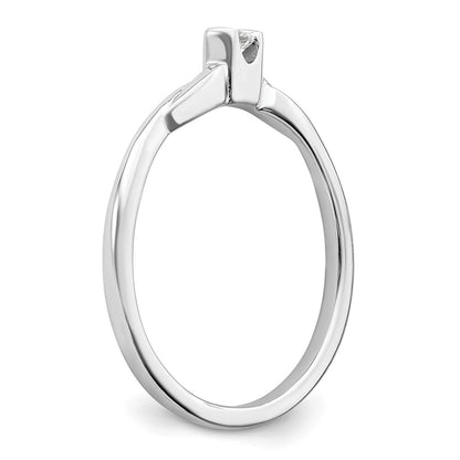 First Promise 14k White Gold 1/15 carat Lab Grown Diamond VS/SI+ G+ Complete Petite Engagement Ring