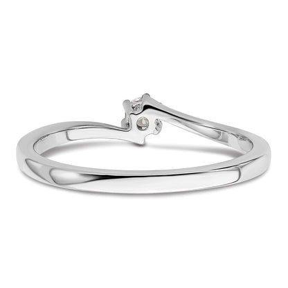 First Promise 14k White Gold 1/8 carat Lab Grown Diamond VS/SI+ G+ Complete Petite Engagement Ring