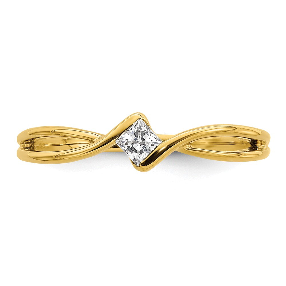 First Promise 14k 1/6 carat Lab Grown Diamond VS/SI+ G+ Complete Petite Engagement Ring