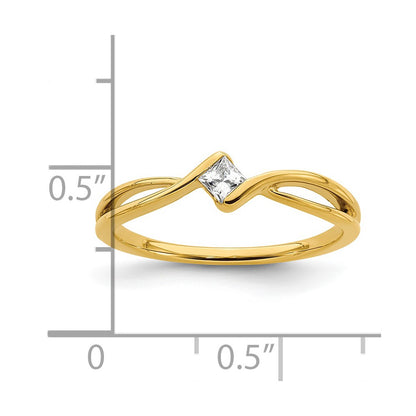 First Promise 14k 1/6 carat Lab Grown Diamond VS/SI+ G+ Complete Petite Engagement Ring
