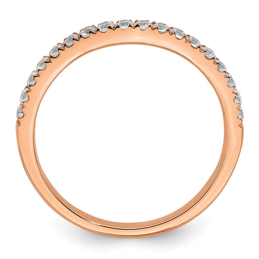 10k Rose Gold 1/3 carat Lab Grown Diamond VS/SI+ G+ Complete Wedding Band