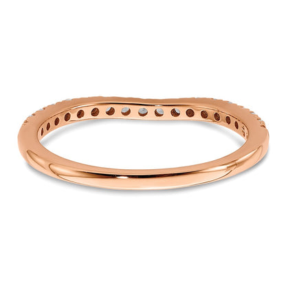 14k Rose Gold 1/3 carat Lab Grown Diamond VS/SI+ G+ Complete Wedding Band