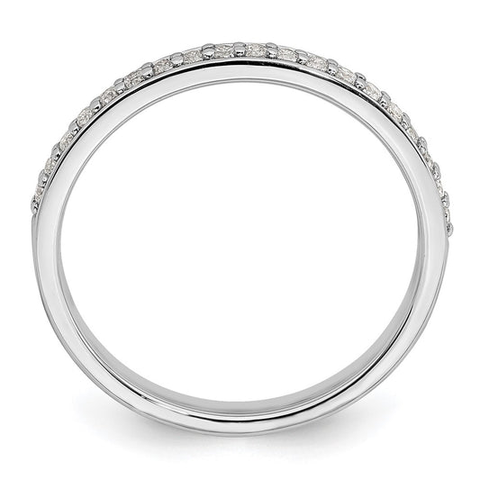 14k White Gold 1/5 carat Lab Grown Diamond VS/SI+ G+ Complete Wedding Band