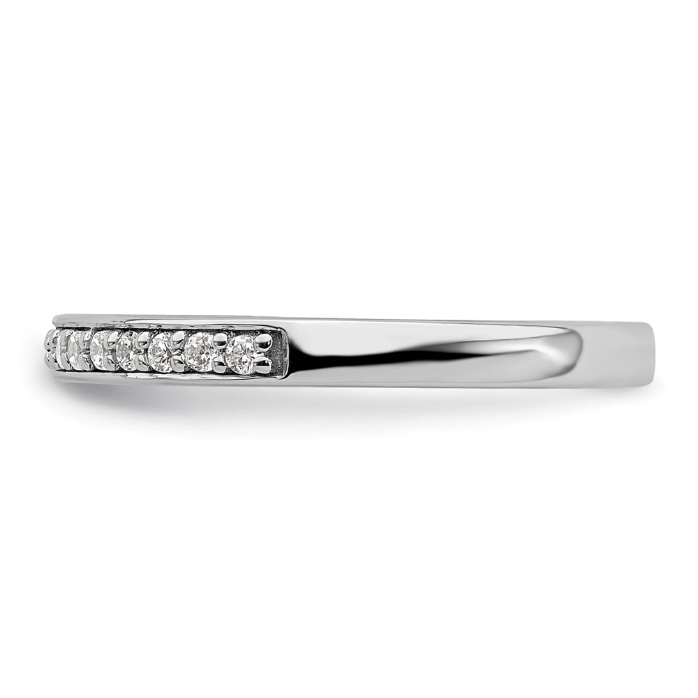 14k White Gold 1/5 carat Lab Grown Diamond VS/SI+ G+ Complete Wedding Band