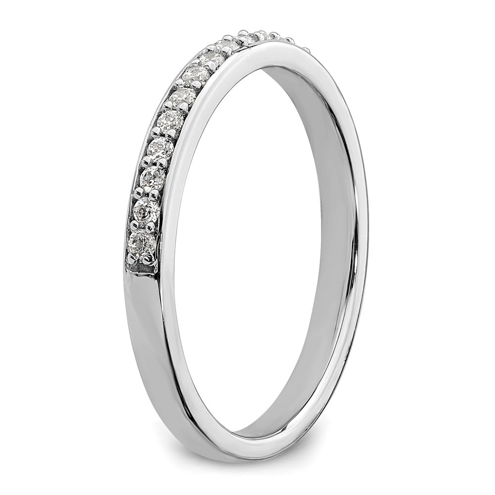 14k White Gold 1/5 carat Lab Grown Diamond VS/SI+ G+ Complete Wedding Band