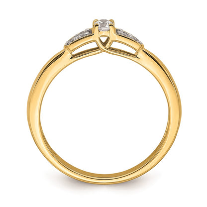 First Promise 14k 1/8 carat Round Diamond Complete Promise/Engagement Ring