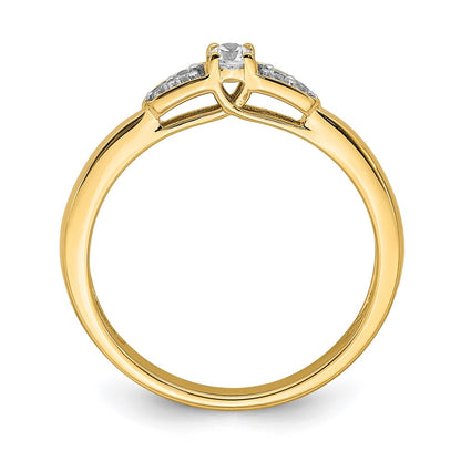 14k 1/8 carat Lab Grown Diamond VS/SI+ G+ Complete Petite Engagement Ring