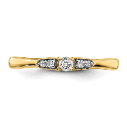 14k 1/8 carat Lab Grown Diamond VS/SI+ G+ Complete Petite Engagement Ring