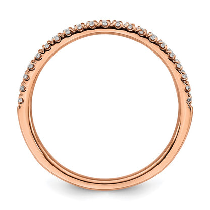 14k Rose Gold 1/4 carat Lab Grown Diamond VS/SI+ G+ Complete Wedding Band