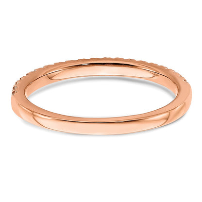 14k Rose Gold 1/4 carat Lab Grown Diamond VS/SI+ G+ Complete Wedding Band