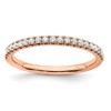 14k Rose Gold 1/4 carat Lab Grown Diamond VS/SI+ G+ Complete Wedding Band