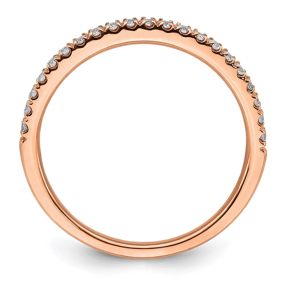 14k Rose Gold 1/4 carat Lab Grown Diamond VS/SI+ G+ Complete Wedding Band