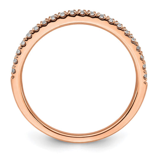 14k Rose Gold 1/4 carat Lab Grown Diamond VS/SI+ G+ Complete Wedding Band