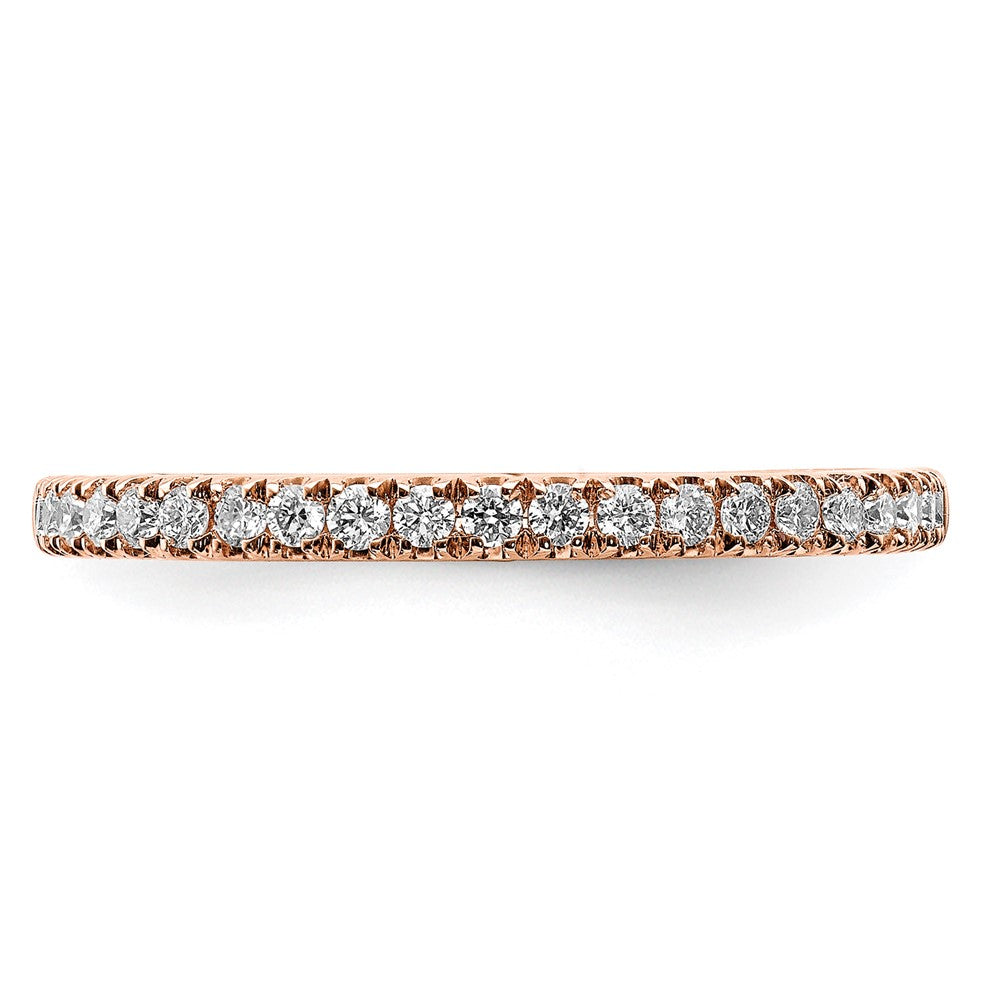 14k Rose Gold 1/4 carat Lab Grown Diamond VS/SI+ G+ Complete Wedding Band