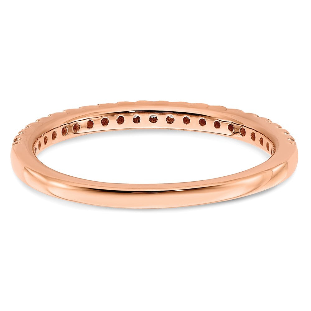 14k Rose Gold 1/4 carat Lab Grown Diamond VS/SI+ G+ Complete Wedding Band