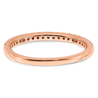 14k Rose Gold 1/4 carat Lab Grown Diamond VS/SI+ G+ Complete Wedding Band