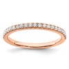 14k Rose Gold 1/4 carat Lab Grown Diamond VS/SI+ G+ Complete Wedding Band