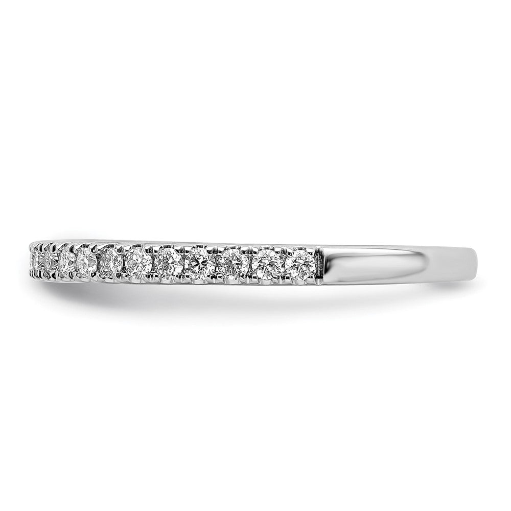 14k White Gold 1/4 carat Lab Grown Diamond VS/SI+ G+ Complete Size 7 Wedding Band