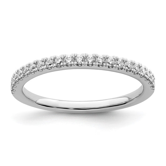14k White Gold 1/4 carat Lab Grown Diamond VS/SI+ G+ Complete Size 5 Wedding Band