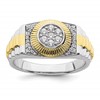 IBGoodman 10k Two-Tone 1/3 carat Lab Grown Diamond VS/SI+ G+ Complete Men's Ring