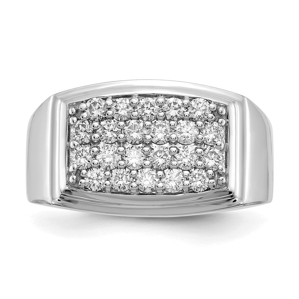 IBGoodman 10k White Gold 1 carat Lab Grown Diamond VS/SI+ G+ Cluster Men's Ring