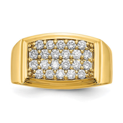 IBGoodman 10k 1 carat Lab Grown Diamond VS/SI+ G+ Cluster Men's Ring
