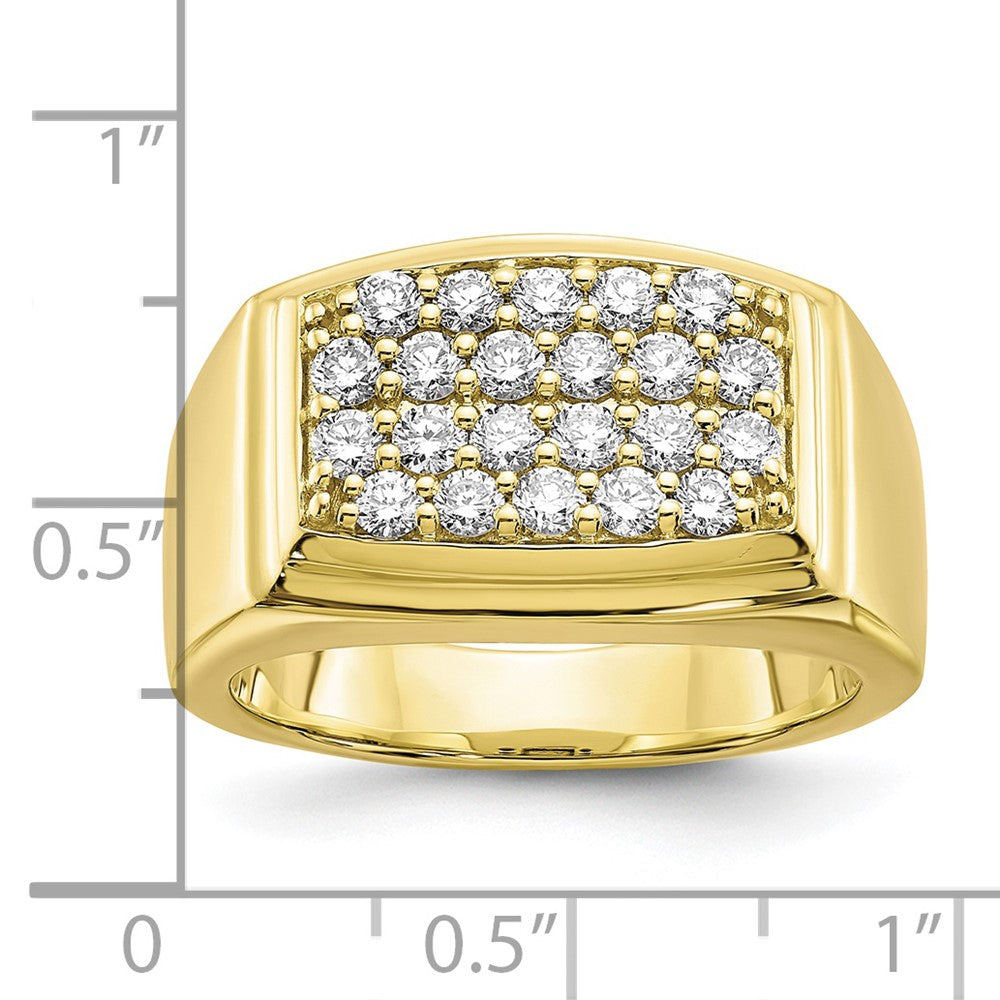 IBGoodman 10k 1 carat Lab Grown Diamond VS/SI+ G+ Cluster Men's Ring