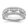 14k White Gold 1 1/5 carat Lab Grown Diamond VS/SI+ G+ Complete Fashion Ring