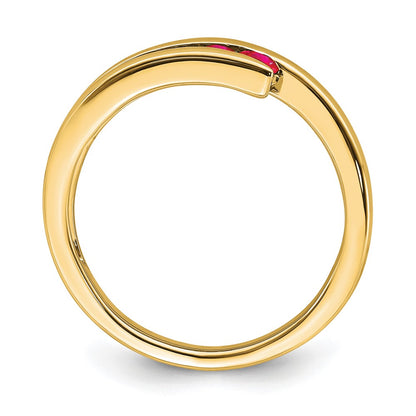 10k Ruby Graduated 4-stone Ring