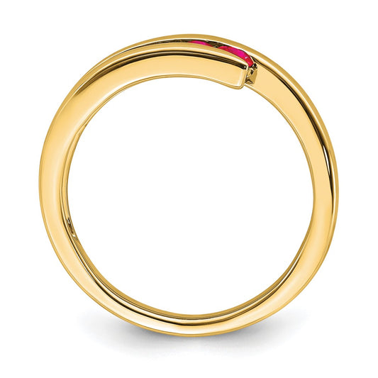 10k Ruby Graduated 4-stone Ring