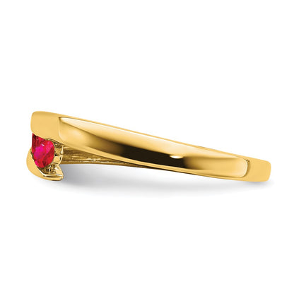 10k Ruby Graduated 4-stone Ring
