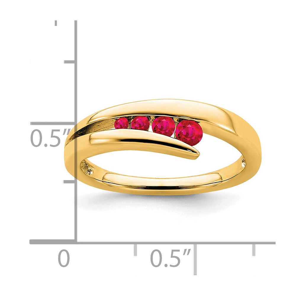 10k Ruby 4-stone Ring