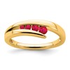 10k Ruby Graduated 4-stone Ring