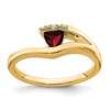 10k Trillion Garnet and Diamond Ring