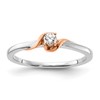 14K Two-Tone First Promise Lab Grown VS/SI+ G+ Dia Petite Engagement Ring