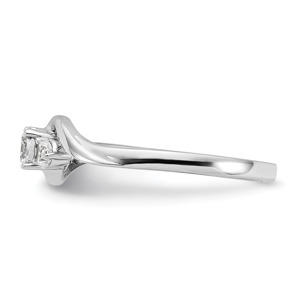 14k White Gold 1/3 carat Lab Grown Diamond VS/SI+ G+ Complete Petite Engagement Ring