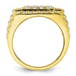 10k Two-Tone 1 3/8 carat Lab Grown Diamond VS/SI+ G+ Men's Ring