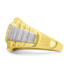 10k Two-Tone 1 3/8 carat Lab Grown Diamond VS/SI+ G+ Men's Ring