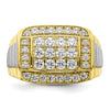 10k Two-Tone 1 3/8 carat Lab Grown Diamond VS/SI+ G+ Men's Ring