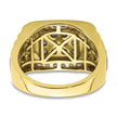 10k Two-Tone 1 3/8 carat Lab Grown Diamond VS/SI+ G+ Men's Ring