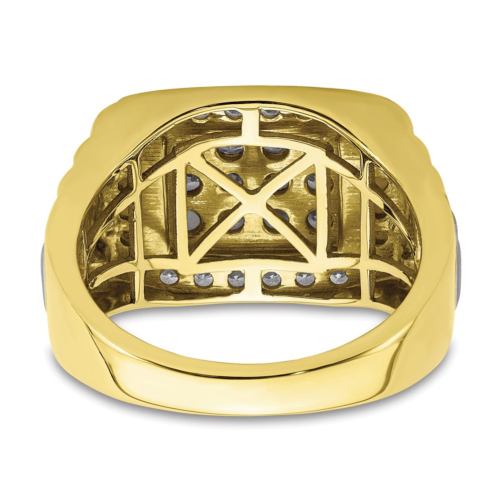 10k Two-Tone 1 3/8 carat Lab Grown Diamond VS/SI+ G+ Men's Ring