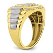 10k Two-Tone 1 3/8 carat Lab Grown Diamond VS/SI+ G+ Men's Ring