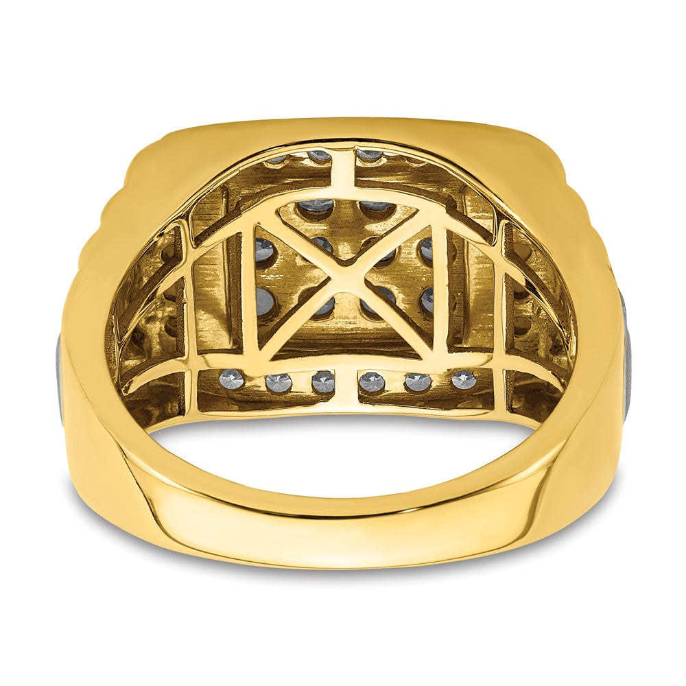 IBGoodman 14k Two-Tone 1 3/8 carat Lab Grown Diamond VS/SI+ G+ Men's Ring