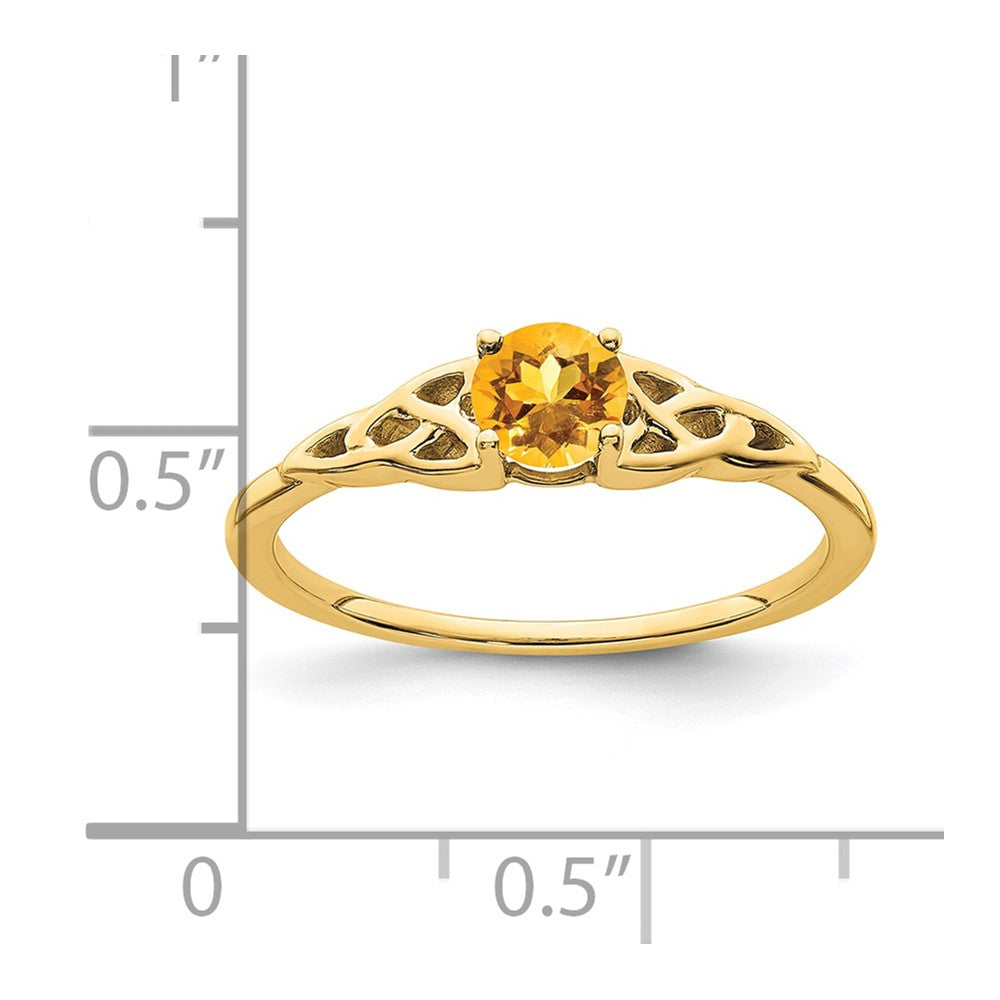 10k Citrine Celtic Knot Ring